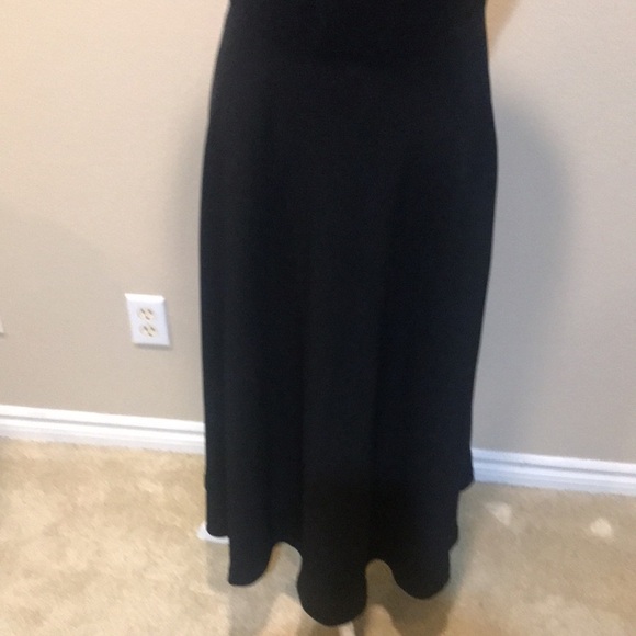 Ralph Lauren Black Square Tank Neckline Fit & Flare Lined Ankle Length Dress-10 - Picture 6 of 13